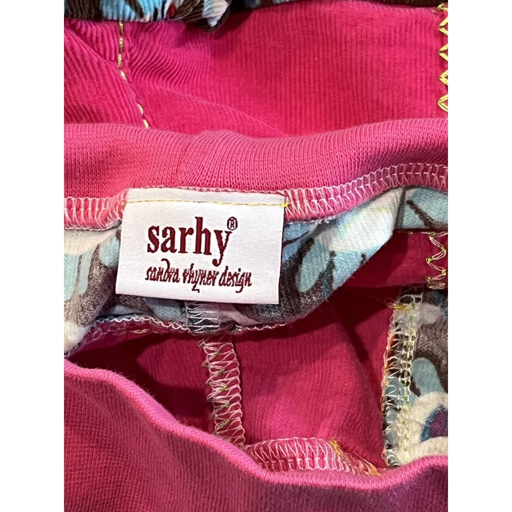 Sarby Ruffle Skirt Tiered Mini Pink Corduroy Brown Floral‎ Applique Girls Size 6